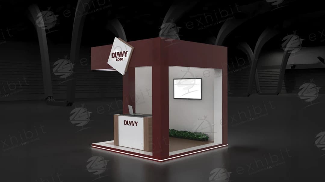 Crimson Cube Straight Semi-Island 3x3 Booth