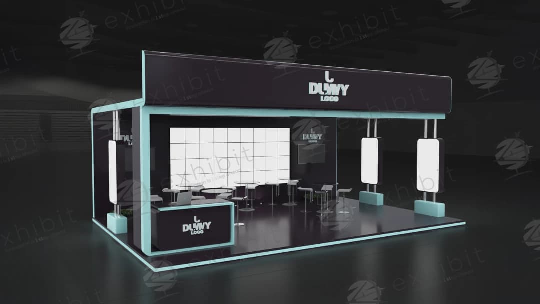 Corporate Edge Straight Semi-Island 6x9 Booth