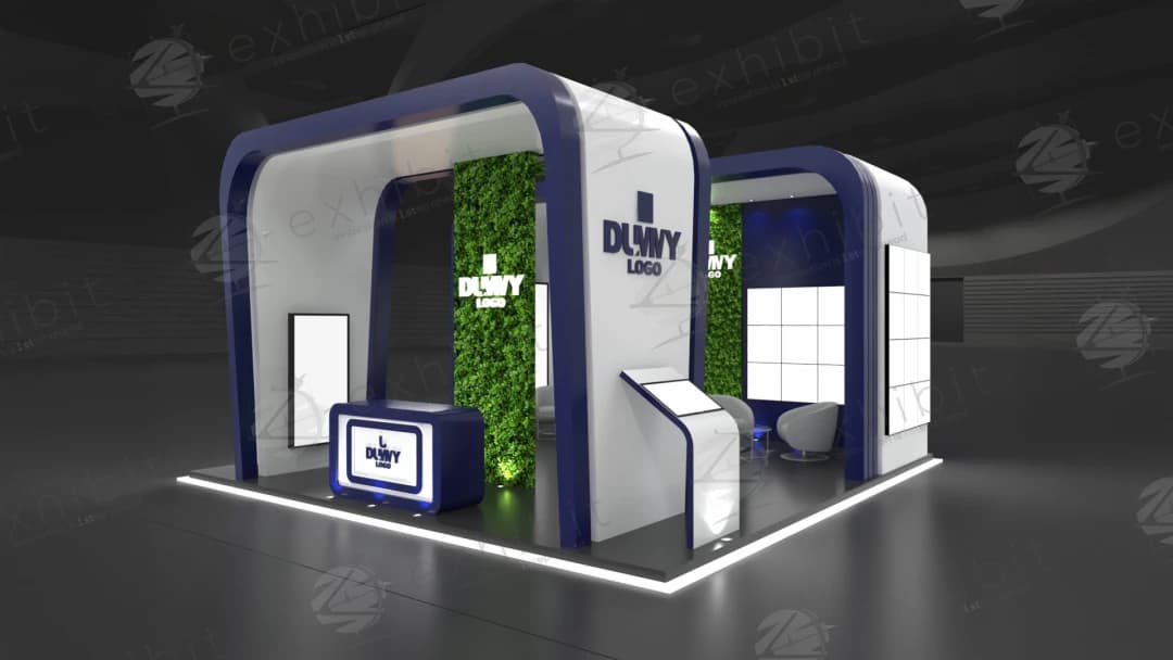 Structura Tower Curved Semi-Island 6x6 Booth