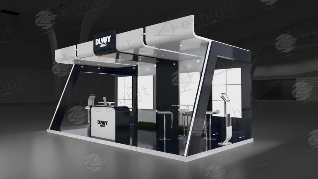 Apex Velocity Straight Semi-Island 3x6 Booth