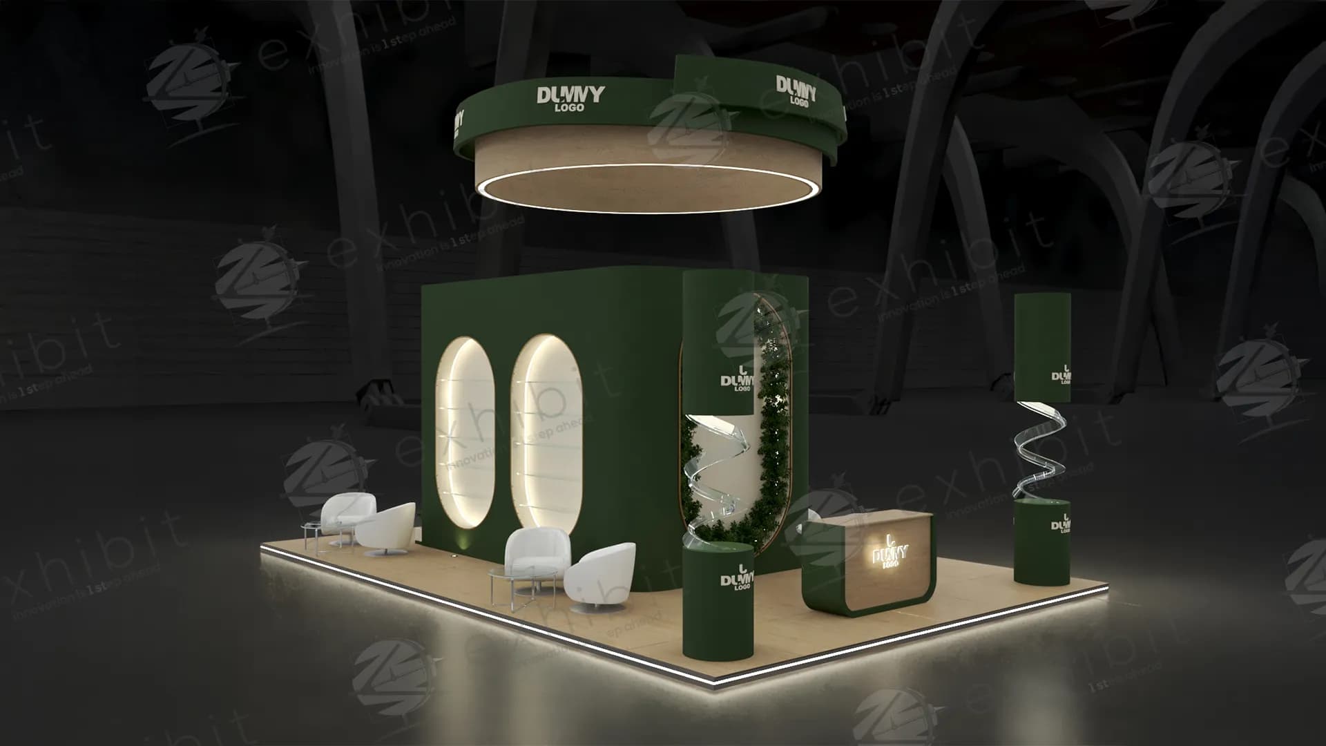 Enclave Cube Straight Semi-Island 6X9 Booth