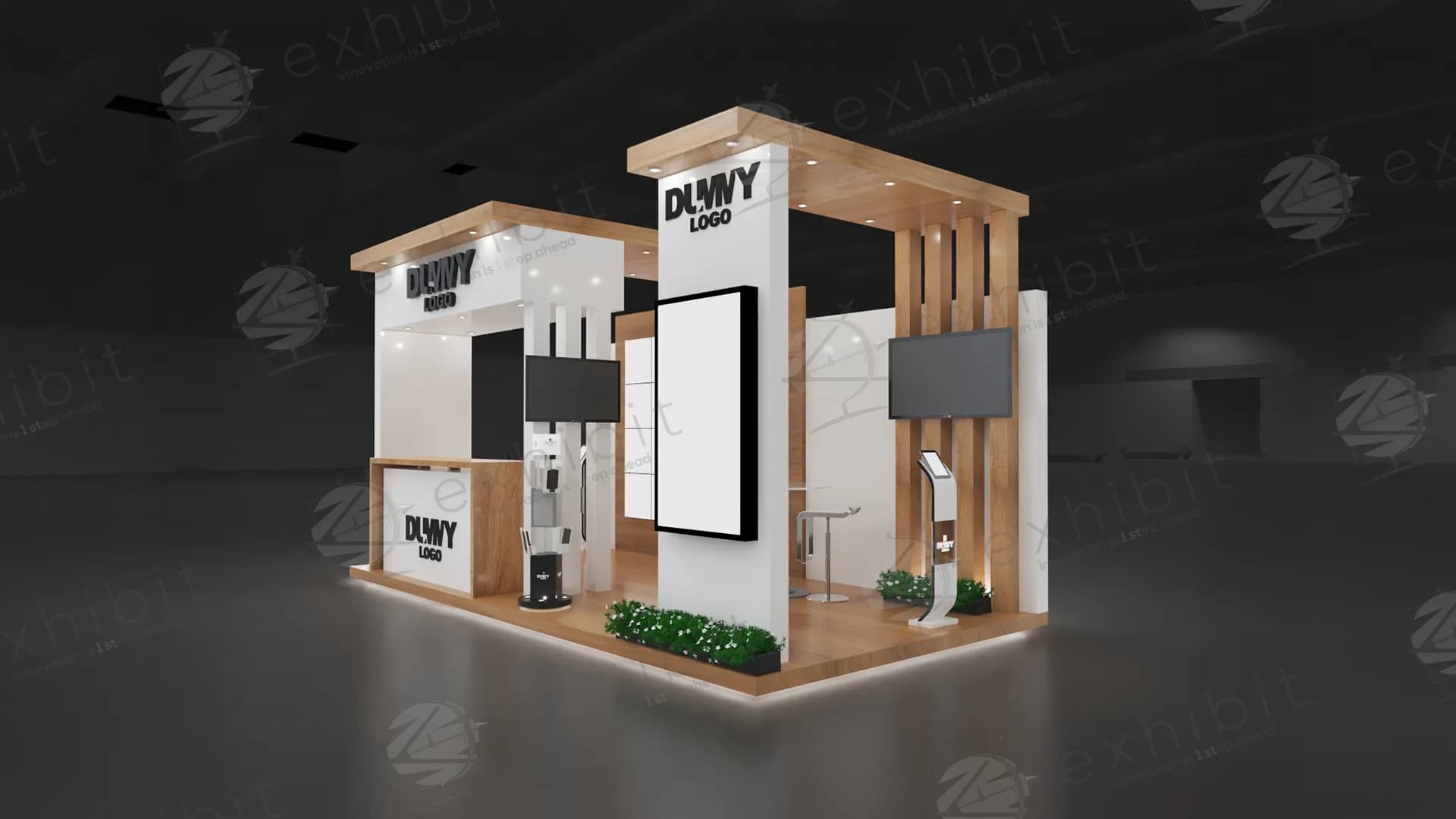 Timber Haven Straight Semi-Island 3x6 Booth