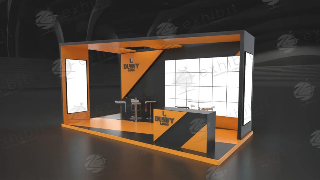 Flux Crest Straight Semi-Island 3x6 Booth