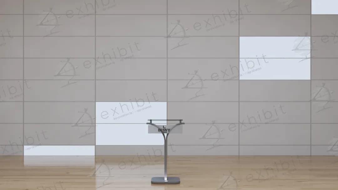 Vertex-Flow Curved Speaker Podium