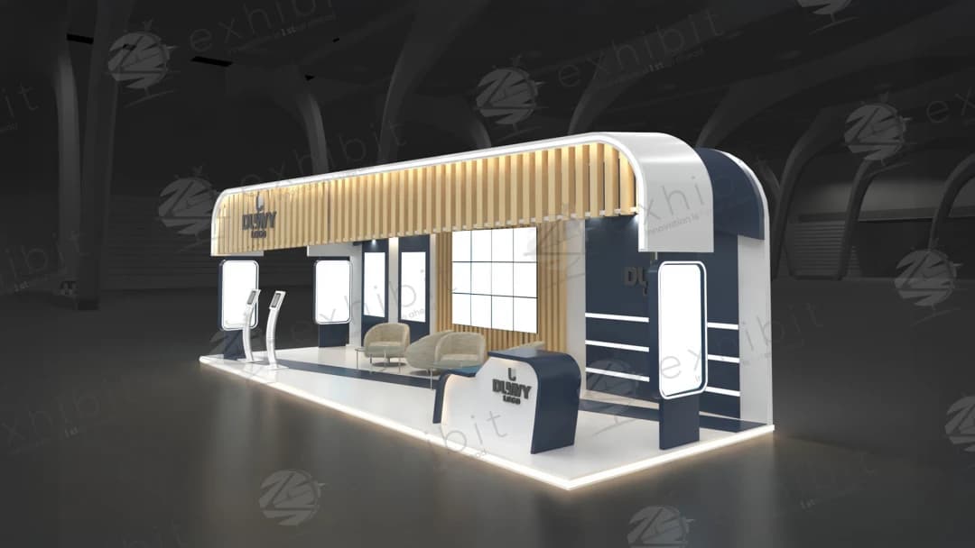 Regged Tempo Curved Semi-Island 3x9 Booth