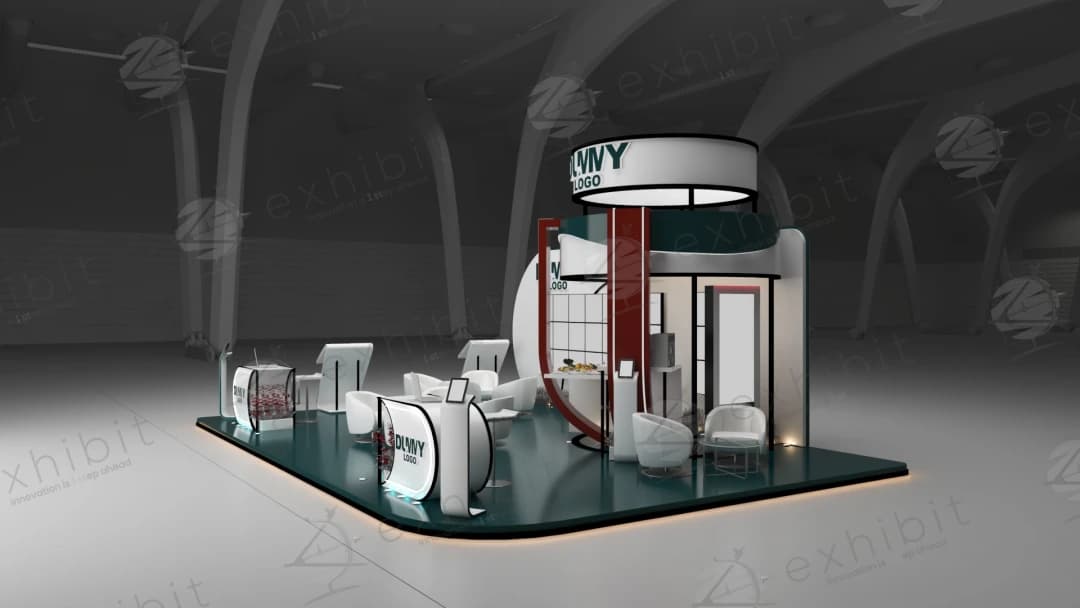 Streamline Curve Curved Semi-Island 6x9 Booth