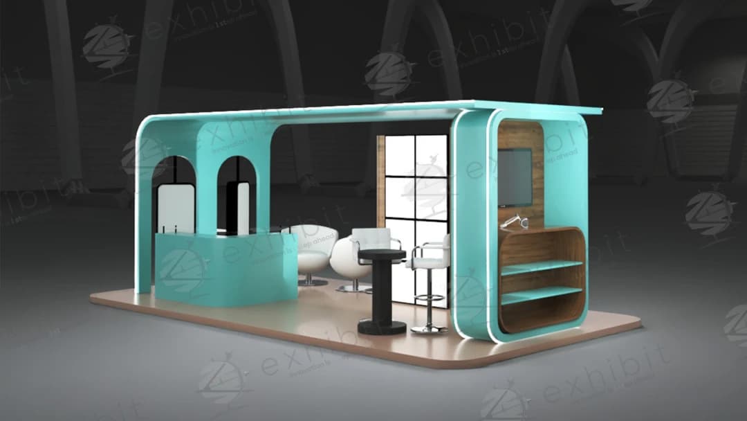 Oasis Curve Curved Semi-Island 3x6 Booth
