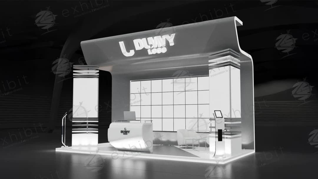 Media Arch Curved Semi-Island 3x6 Booth