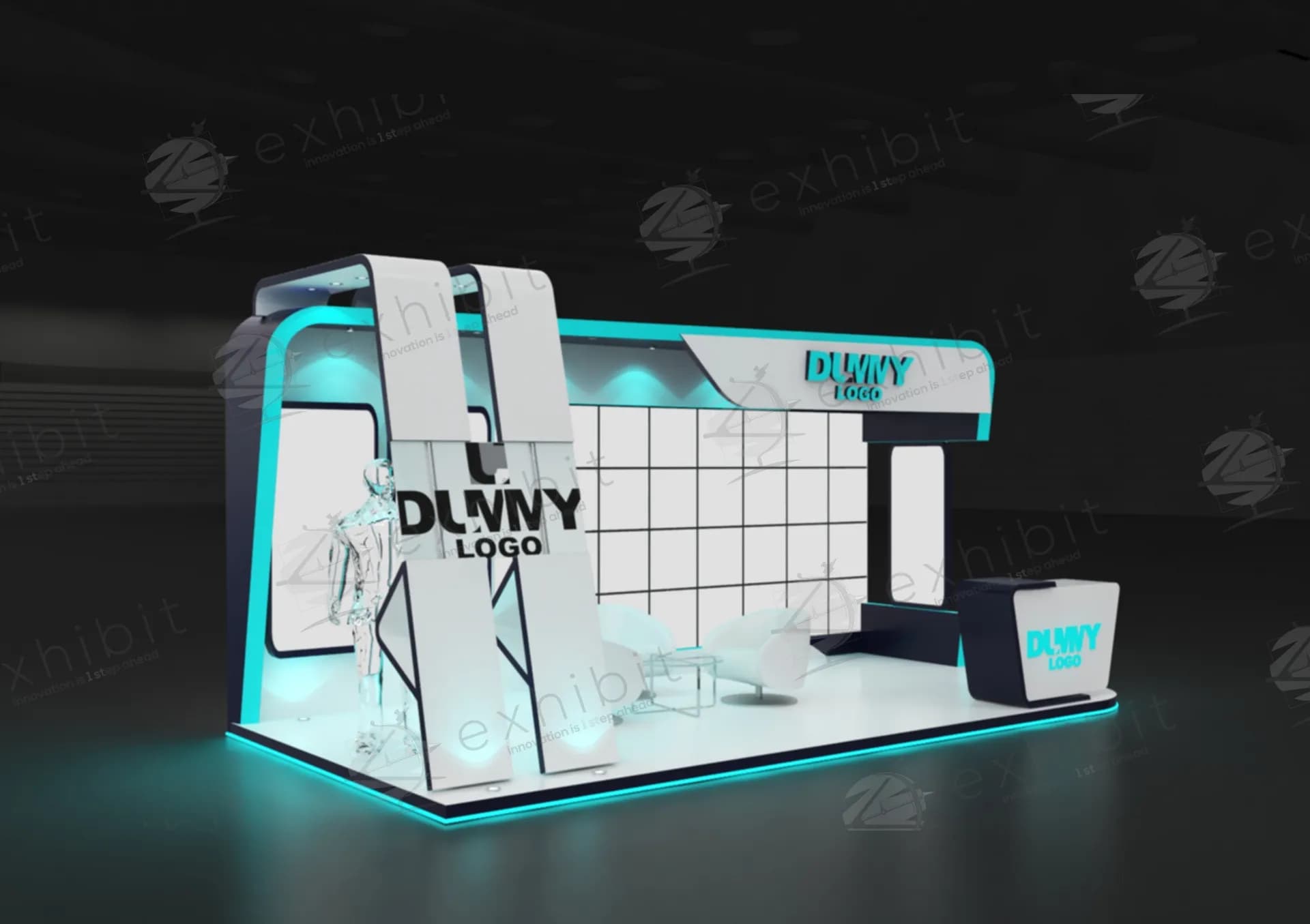 Vivid Flux Straight Semi-Island 3X6 Booth
