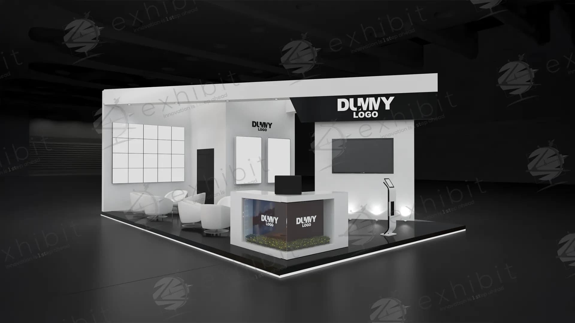 Oasis Timber Straight Semi-Island 6X9 Booth