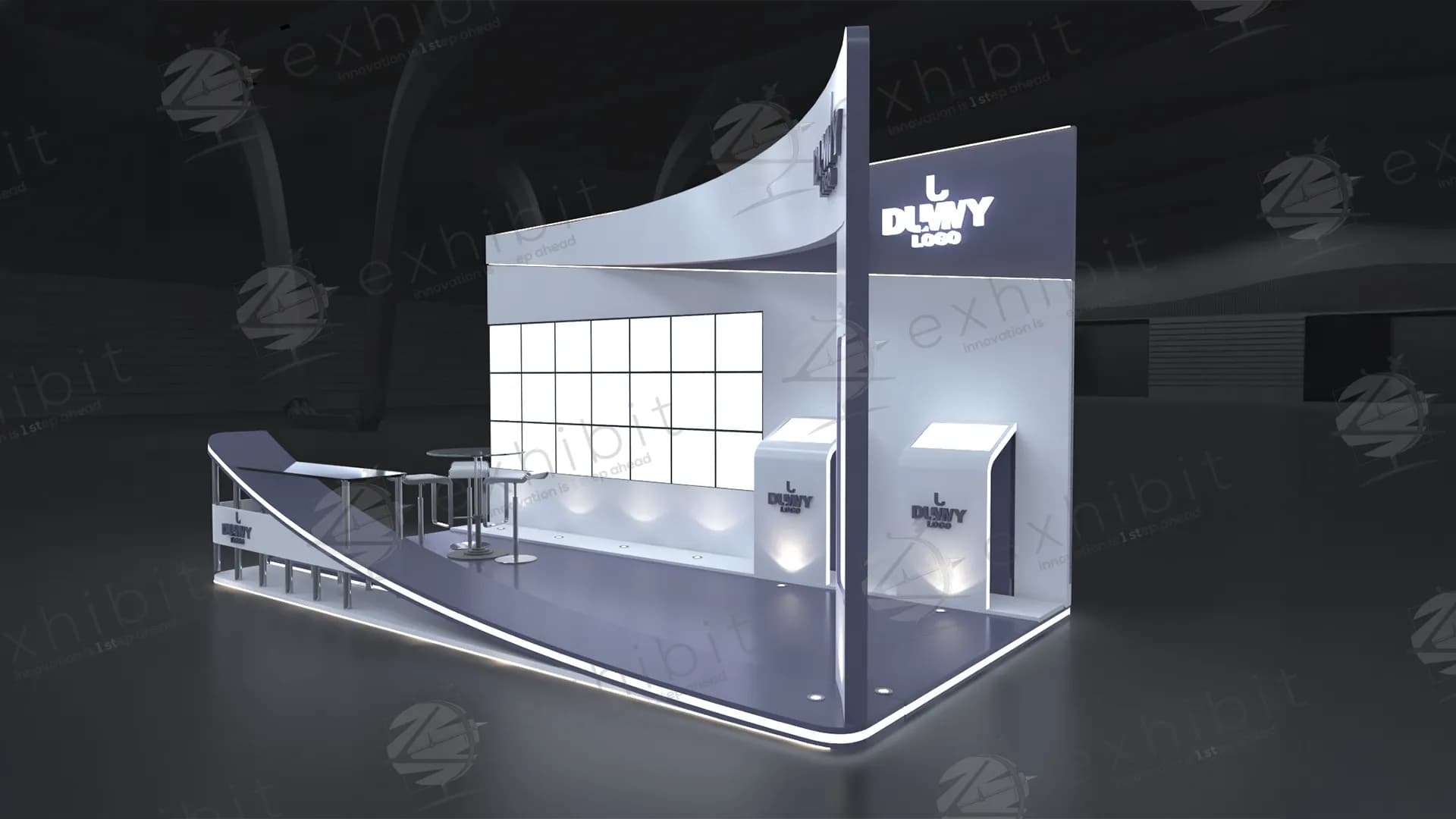 Ripple Curved Semi-Island 3x6 Booth