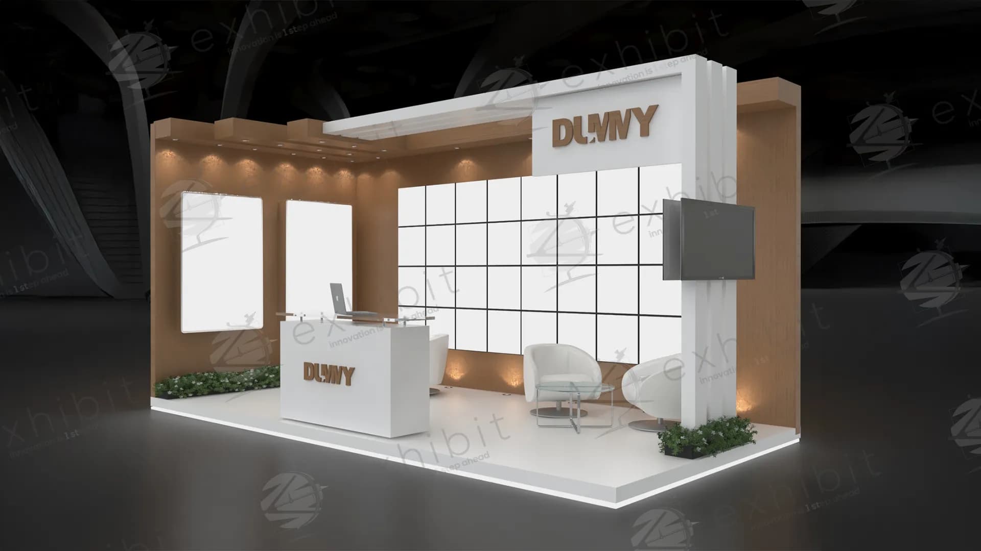 Prestige Straight Semi-Island 3x6 Booth