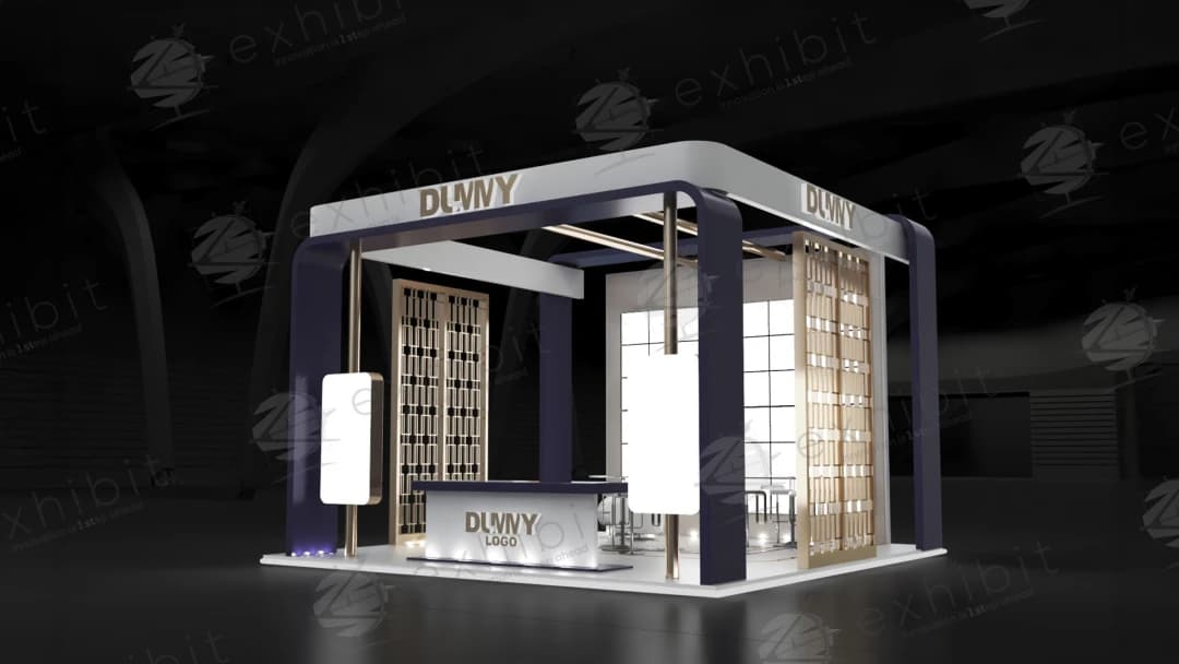 Sentinel Edge Straight Semi-Island 6x6 Booth