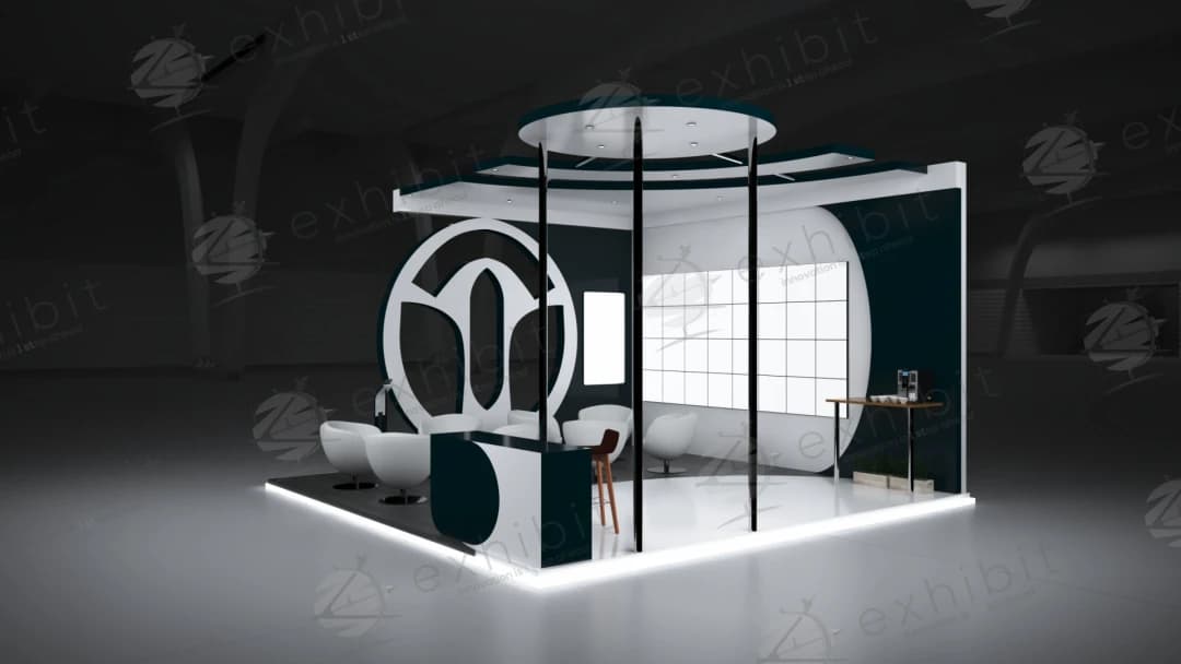 Toroid Belvedere Curved Semi-Island 6x6 Booth