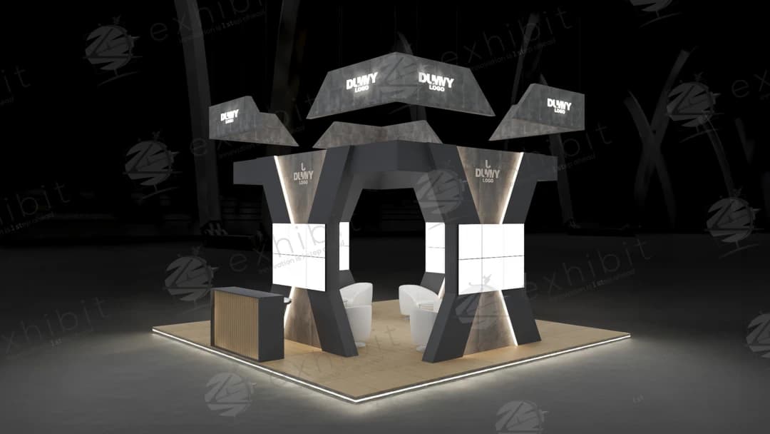 Gravity Arch Straight Island 6x6 Booth