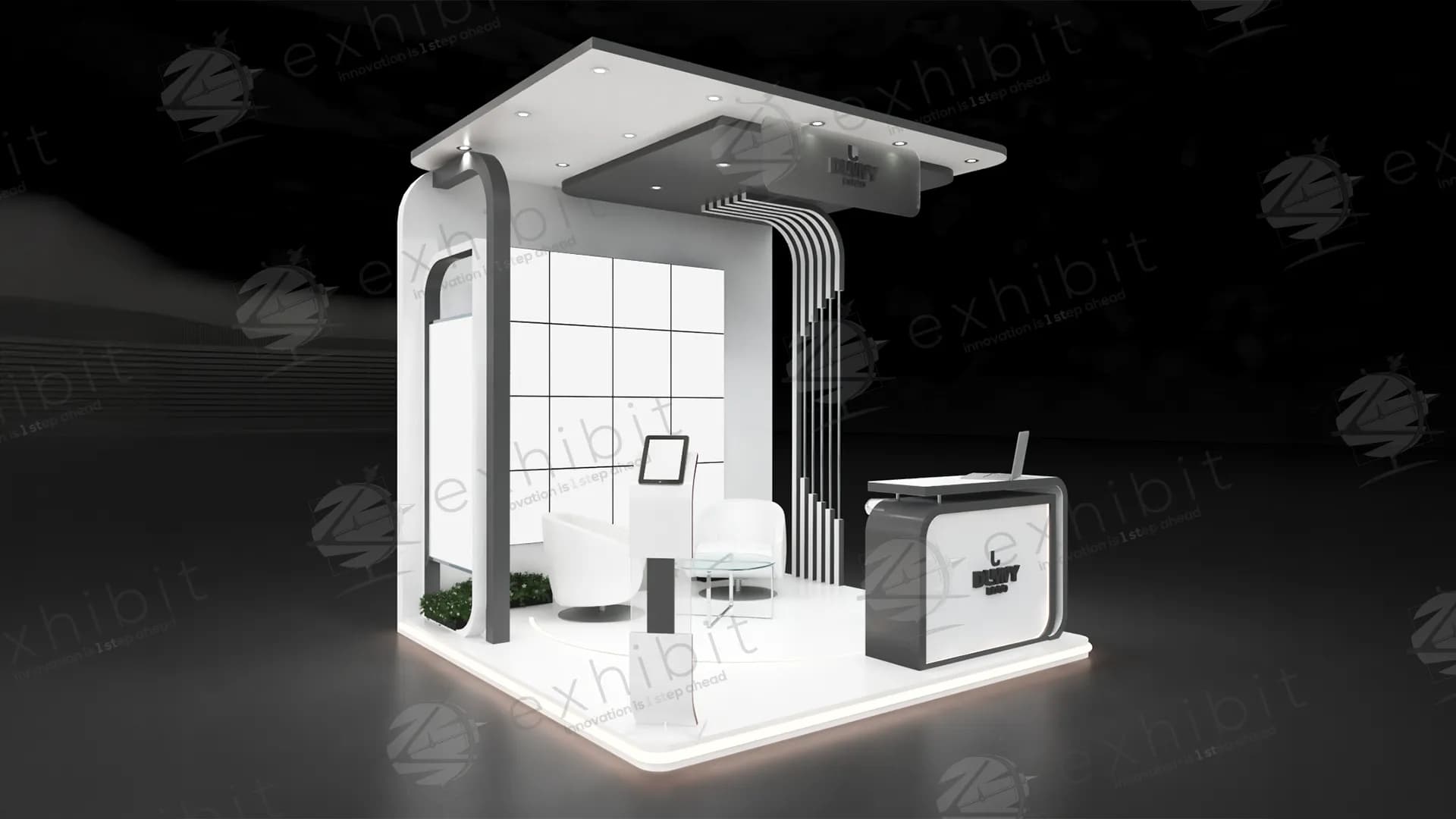 Cinema Curved Semi-Island 3x3 Booth