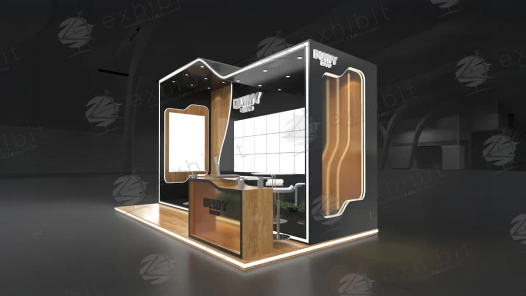 Velox Vista Straight Semi-Island 3x6 Booth