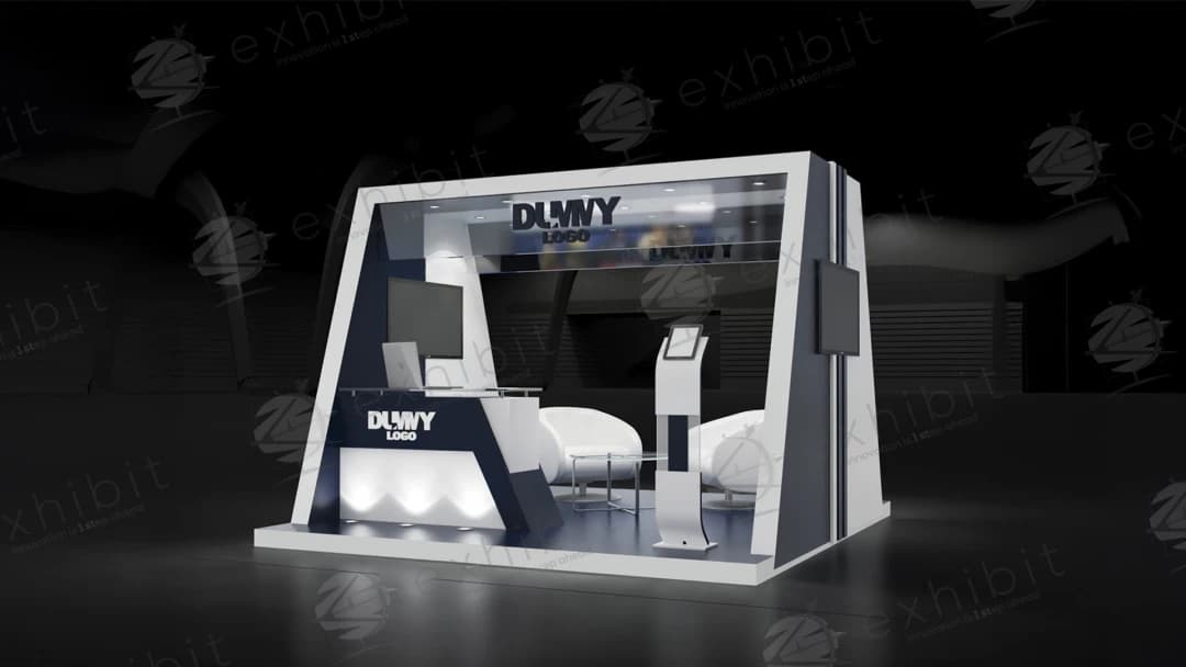 Aero Frame Straight Semi-Island 3x3 Booth