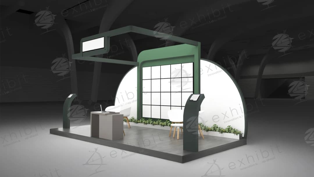 Verdant Arco Curved Semi-Island 3x6 Booth