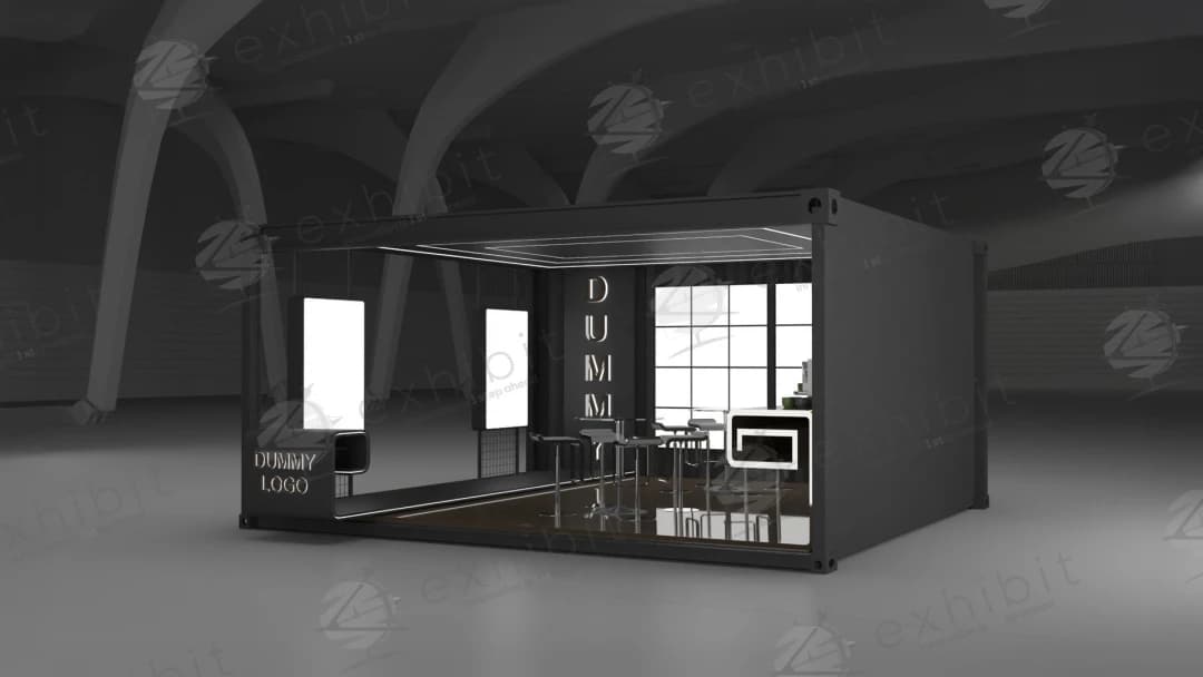 Container Studio Straight Semi-Island 6x6 Booth
