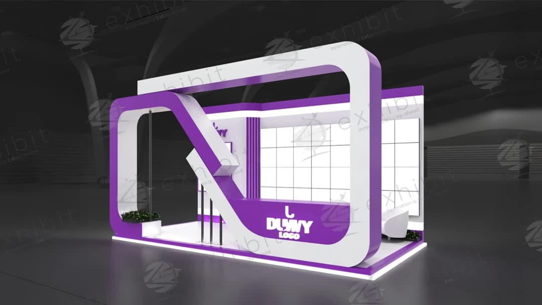 Amethyst Loop Curved Semi-Island 3x6 Booth