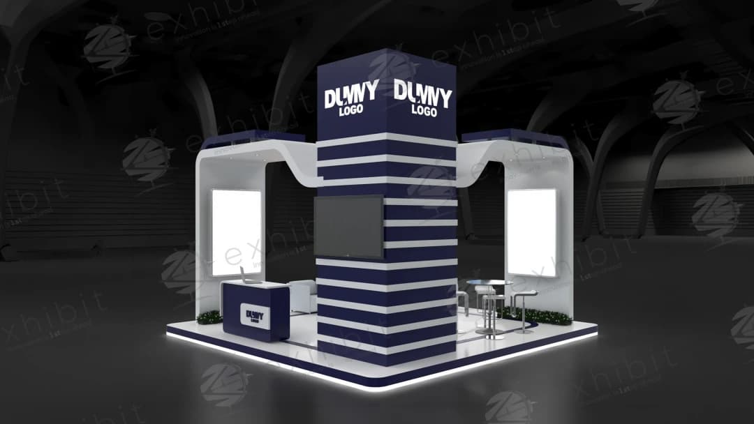 Admiral Pillar Straight Island 6x6 Booth