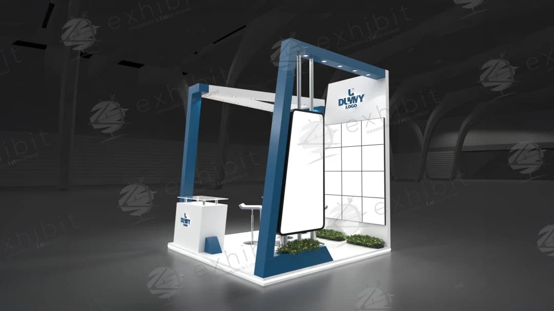 Nordic Slate Straight Semi-Island 3x3 Booth