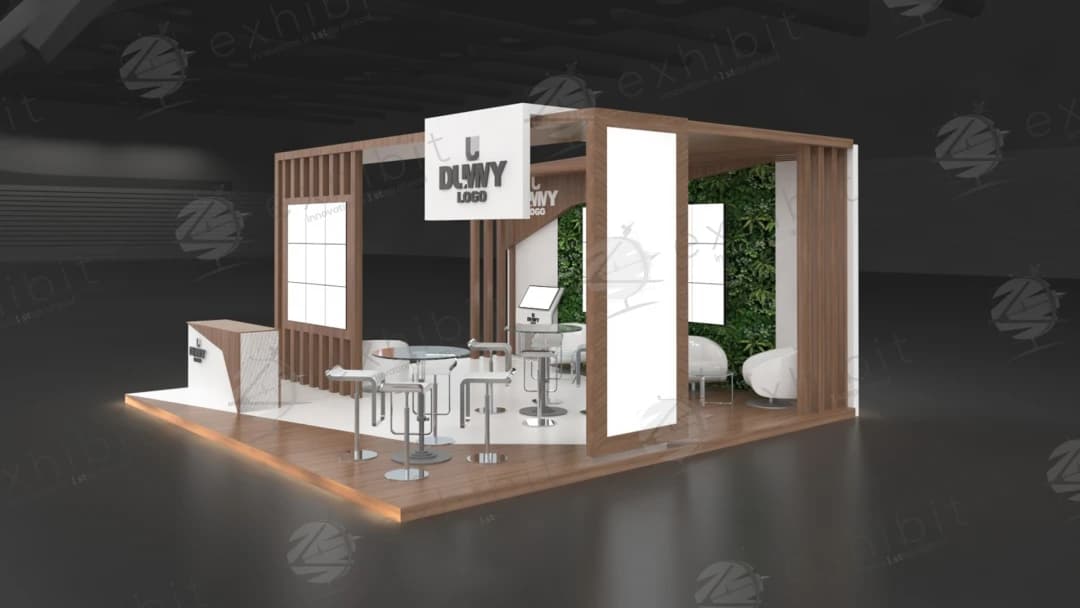 BioMatrix Portico Straight Semi-Island 6x6 Booth