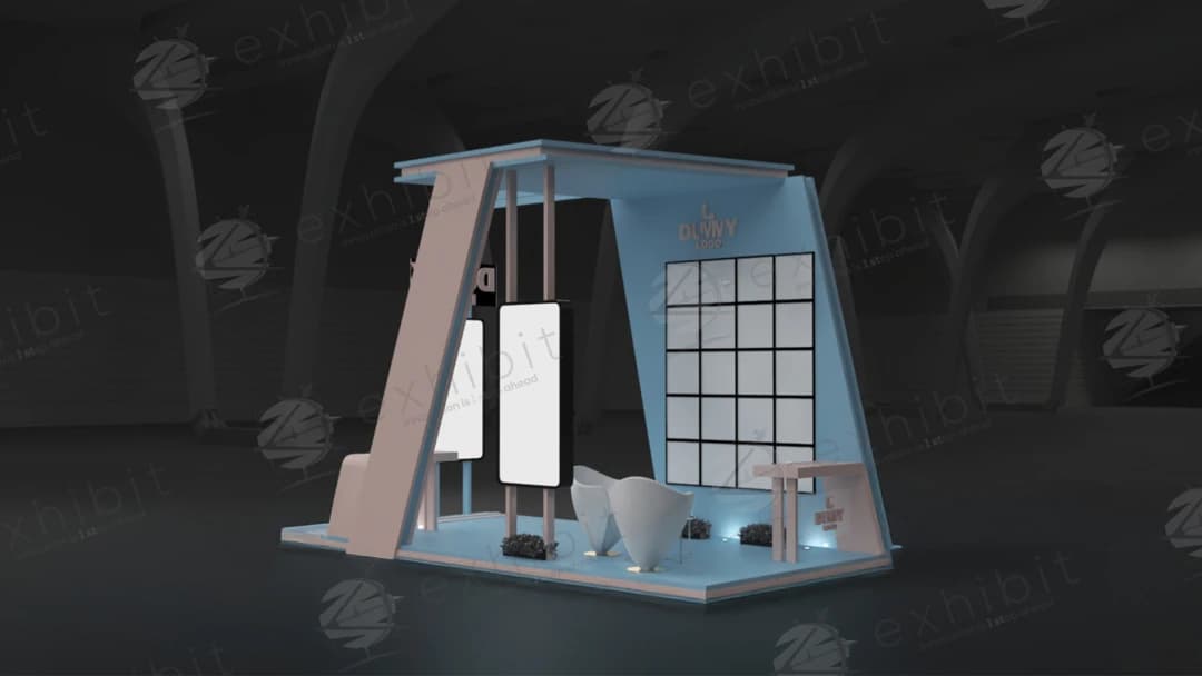 A-Frame Zenith Straight Semi-Island 3x6 Booth