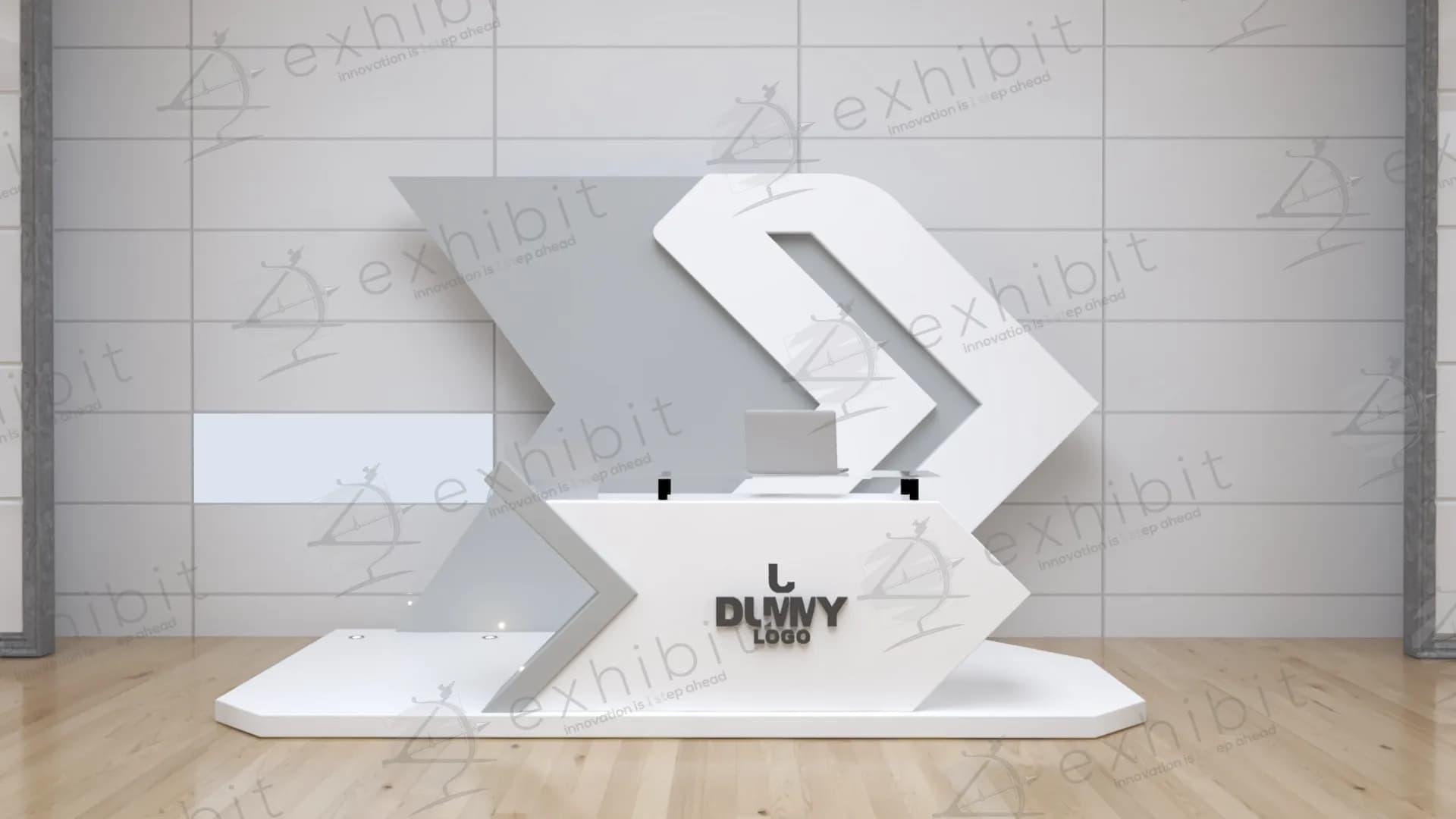 Chevron-Flow Straight Registration Desk