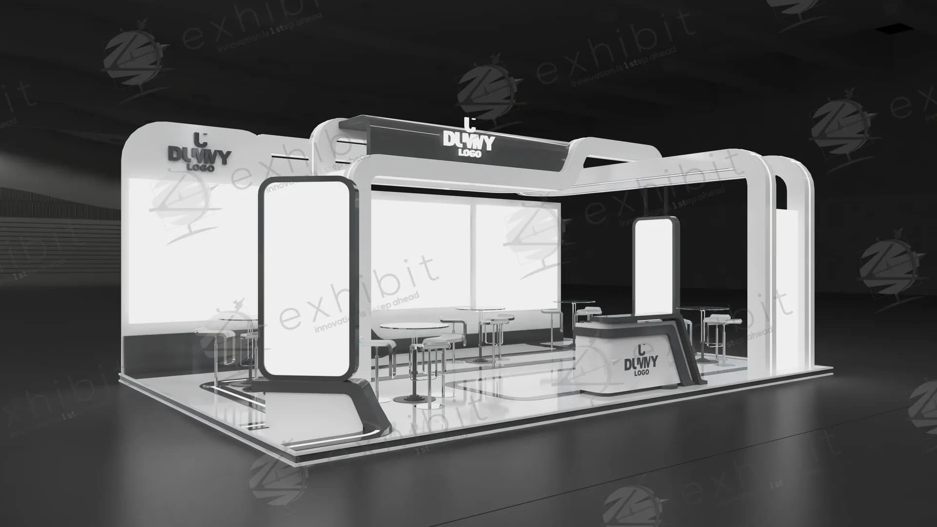 Monolith Line Straight Semi-Island 6x9 Booth