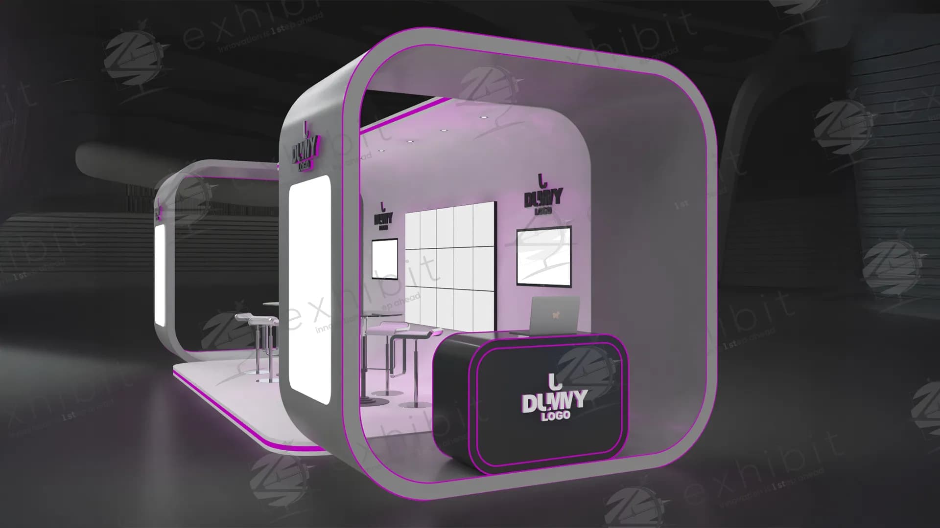 Cuboid Straight Island 3x9 Booth