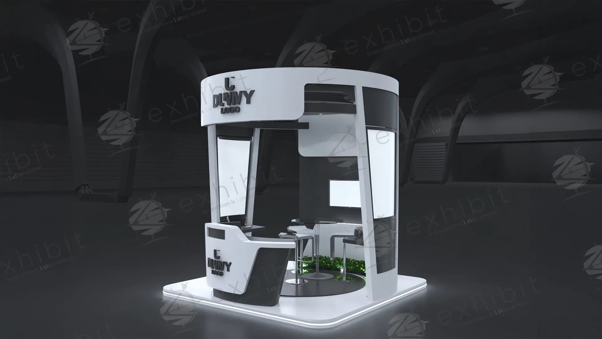 Orbit Ring Curved Semi-Island 3x3 Booth