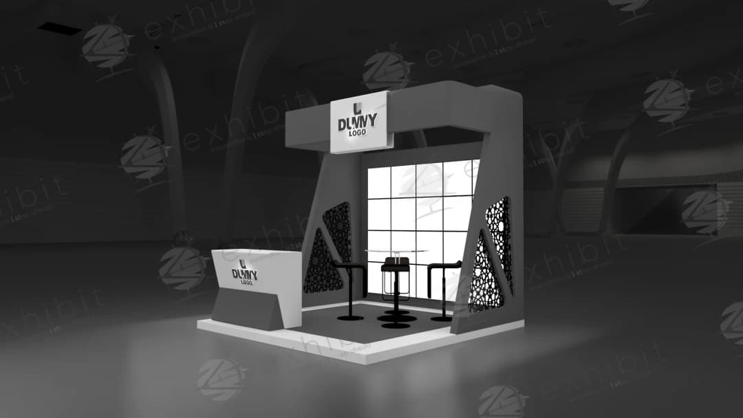 Avenue Lattice Straight Semi-Island 3x3 Booth