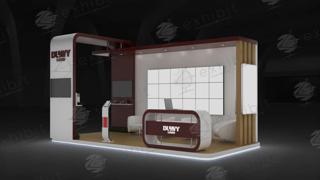 Claret Innovate Curved Semi-Island 3x6 Booth