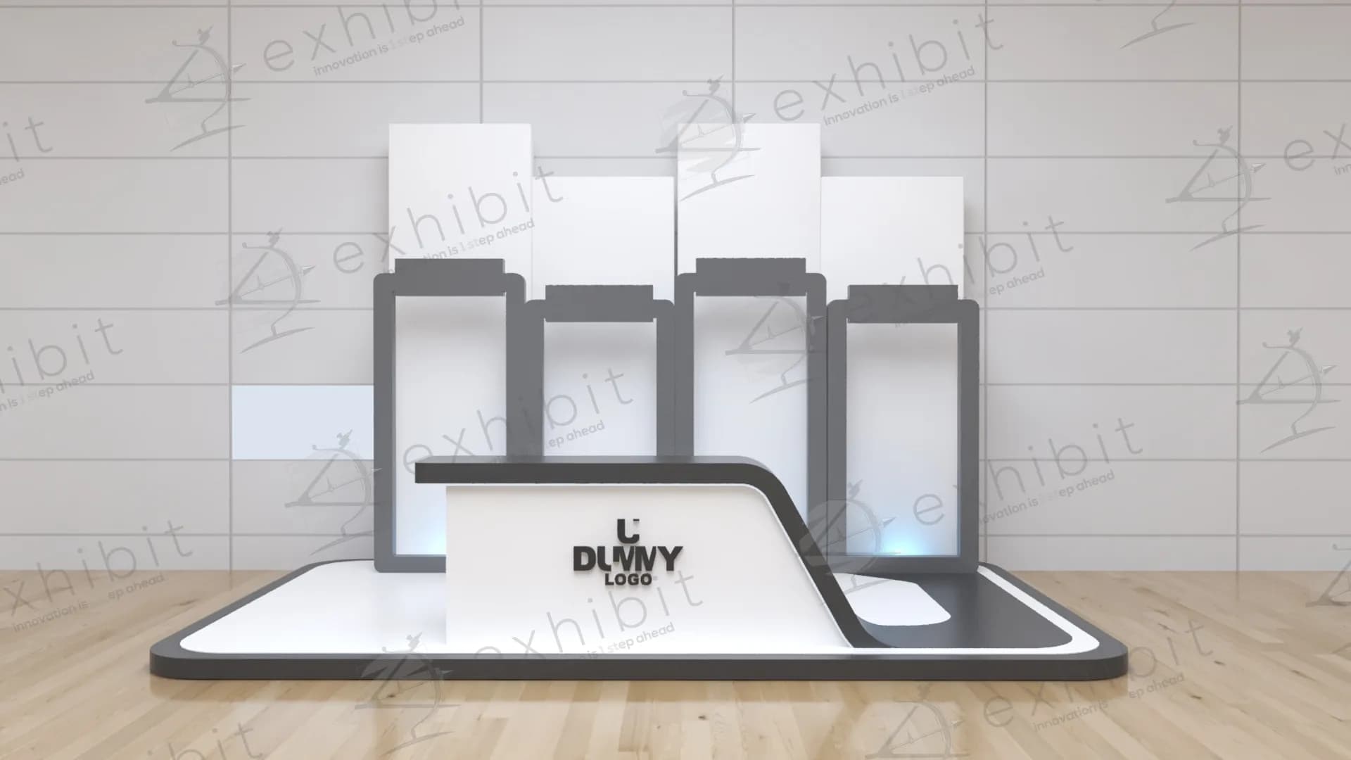 Skyline Backwall Flowing Straight Reg Desk