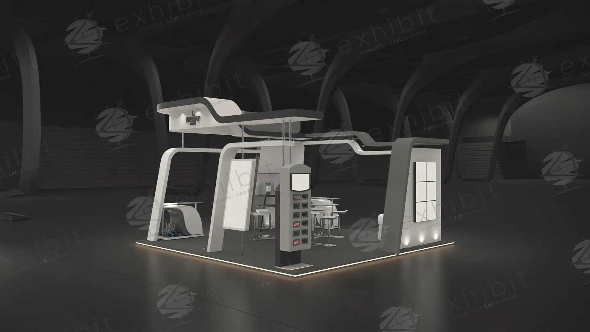 Nexus Wave Straight Island 6x6 Booth