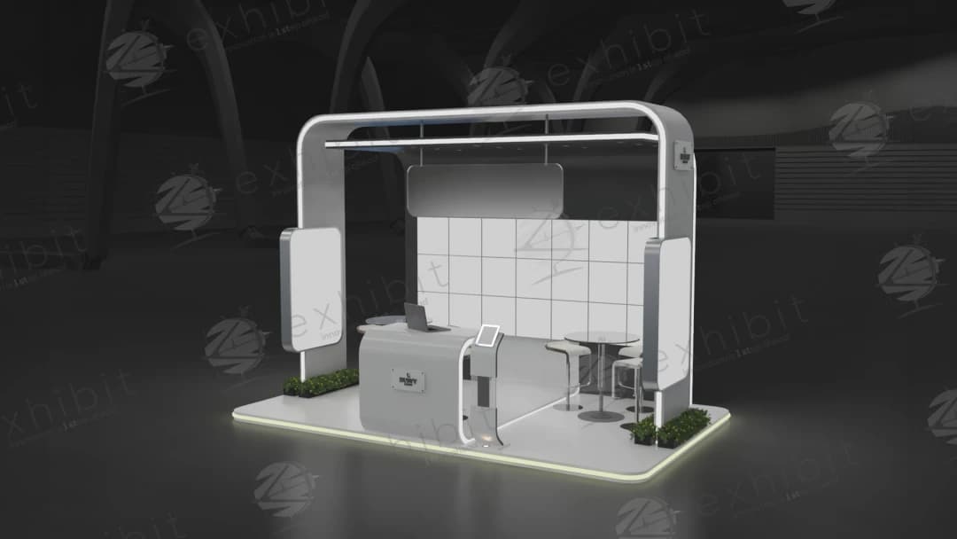 Frame Lite Curved Semi-Island 3x6 Booth