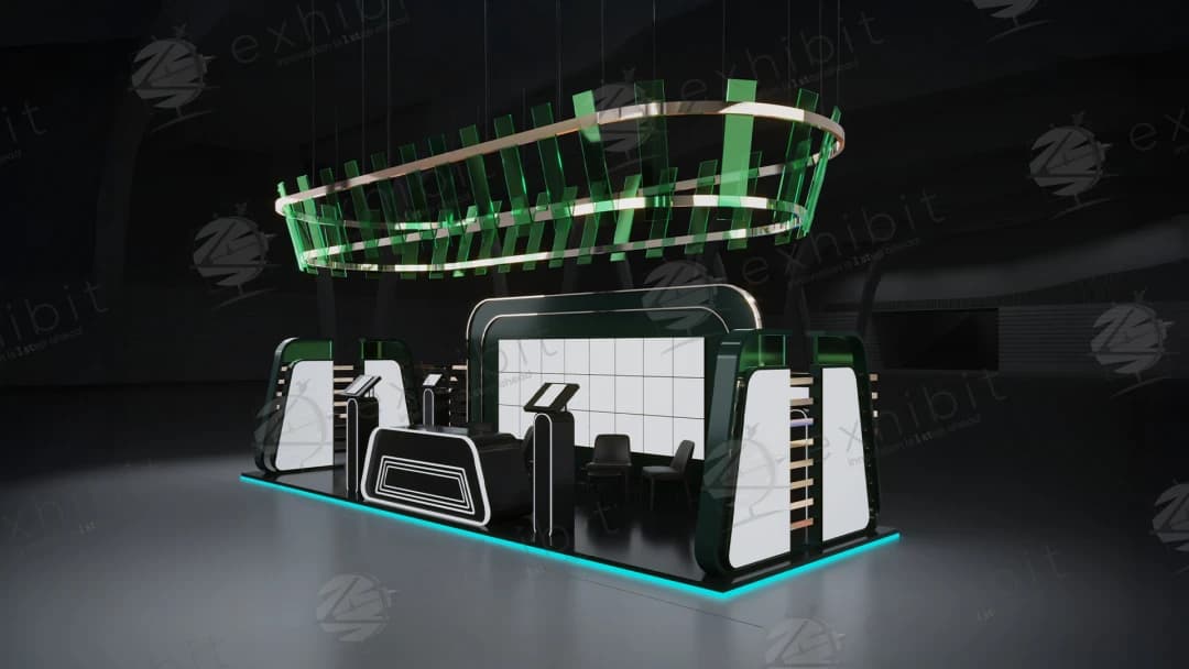 Imperial Sanctum Curved Semi-Island 3x9 Booth