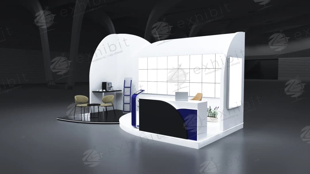 Meridien Curve Curved Semi-Island 3x6 Booth