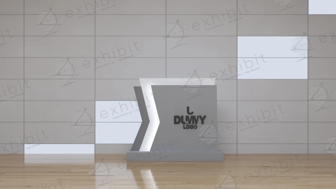 Angled Illuminated Foyer Stand