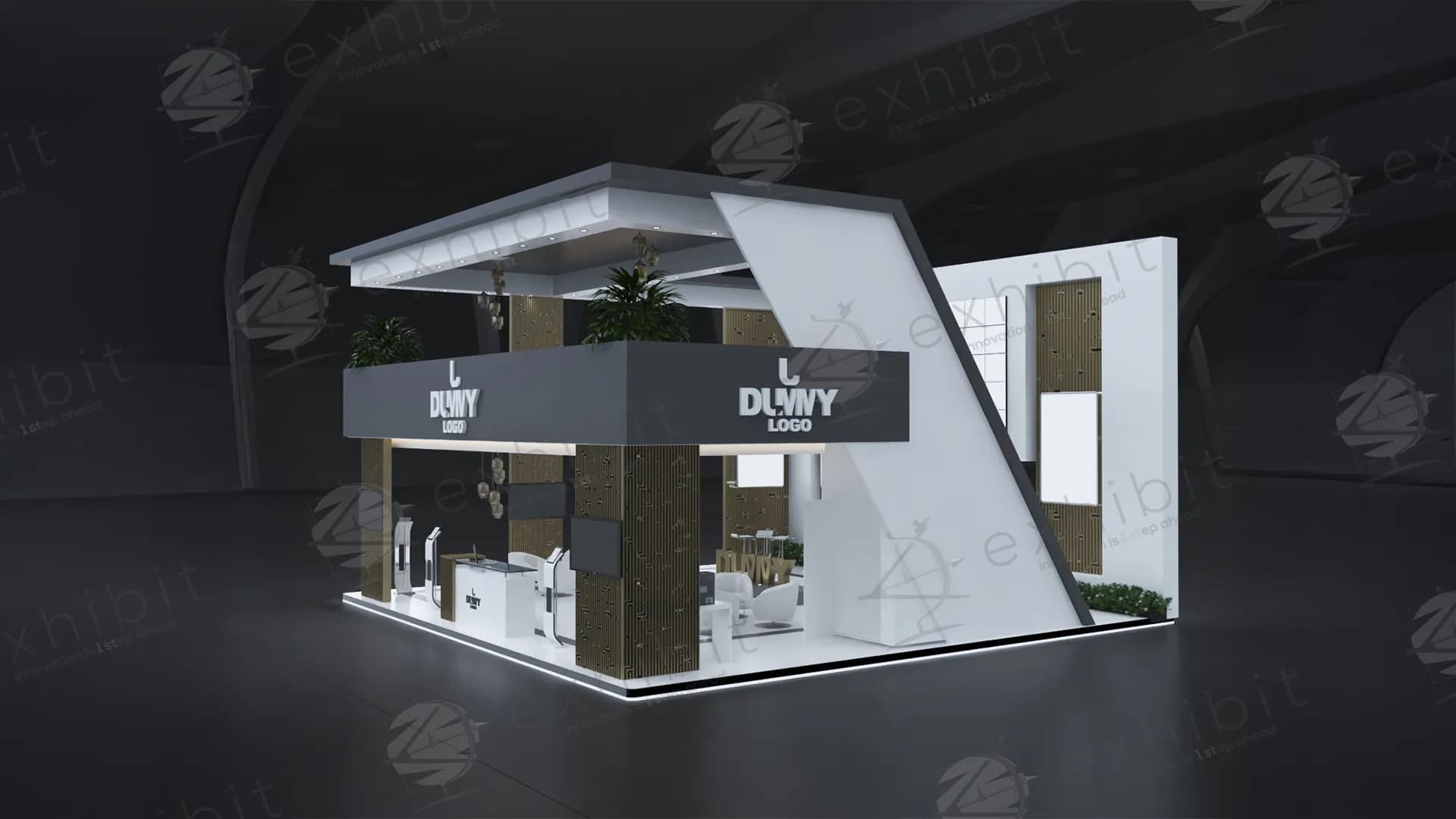 Premier Double Decker Semi-Island Booth
