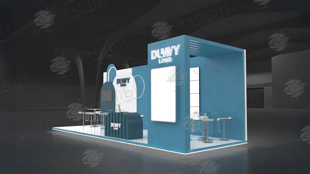 Solstice Stratum Straight Semi-Island 3x9 Booth