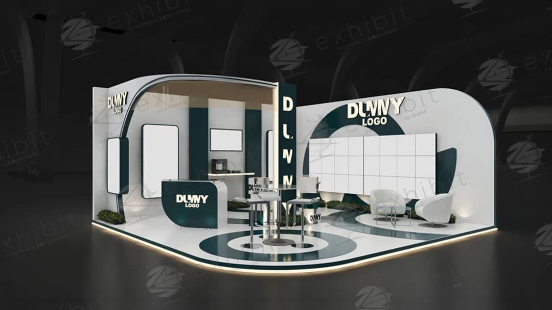 Jade Orbit Curved Semi-Island 6x6 Booth