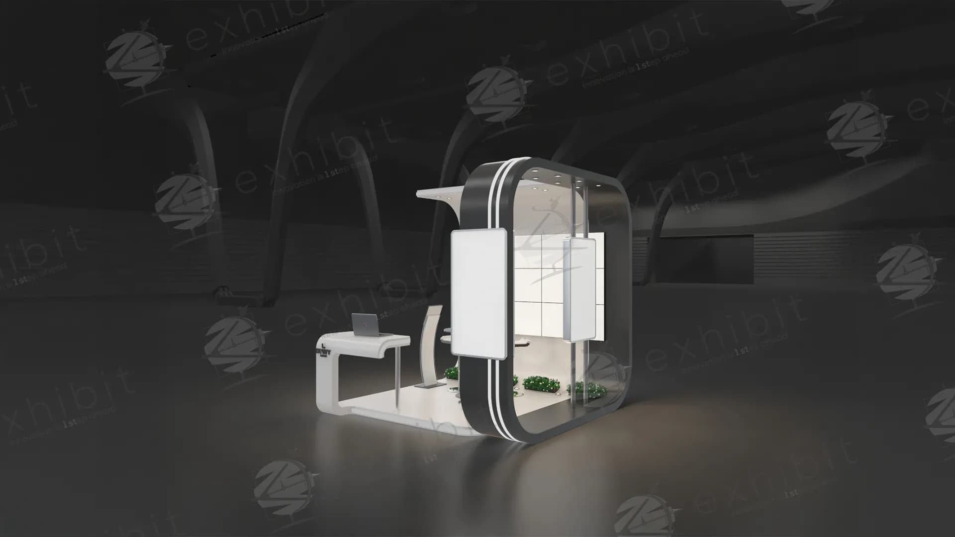 Carbon Loop Curved Semi-Island 3x3 Booth
