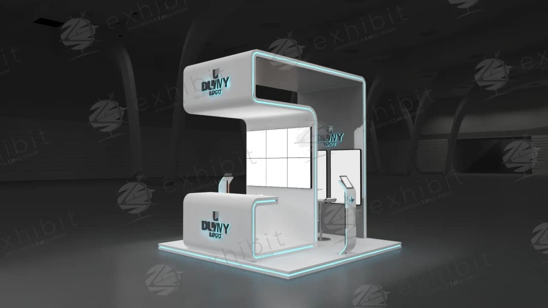 Aero Pulse Curved Semi-Island 3x3 Booth