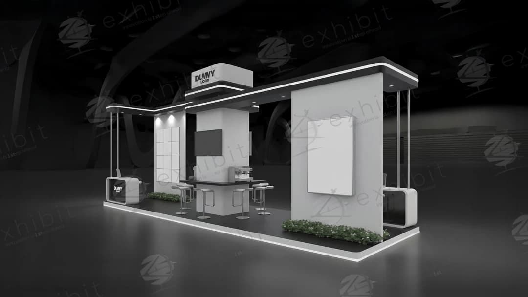 Monolith T-Beam Straight Semi-Island 3x9 Booth