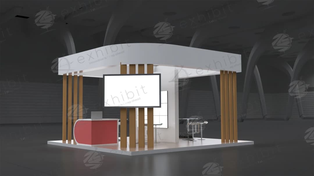 Strata Brow Straight Island 6x6 Booth
