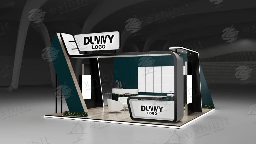 Eclipse Ribbon Straight Semi-Island 6x6 Booth