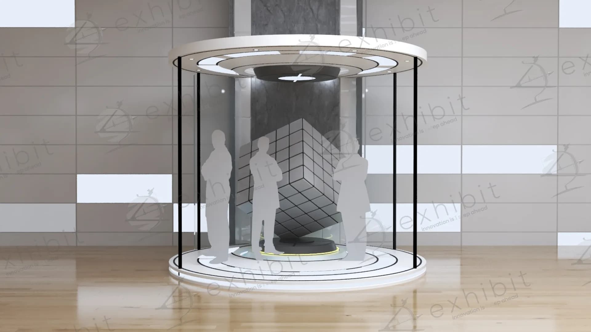 Illuminated 360-Degree Showcase Curved Photobooth